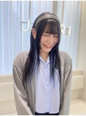 インナーエクステ/エクステ/ブルー/ペール/カラー/♪