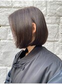 【定元剛志】クールな雰囲気前下がりボブxラベンダーグレージュ