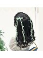 新宿コットン(cotton hair)&nbsp;編みかちゅハーフツインリボン購入可
