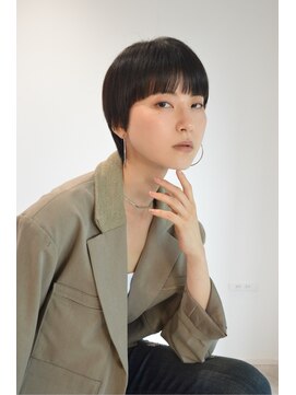 ソイクフ 四条大宮店(SOY-KUFU) ブルージュマッシュショートツヤ髪スタイル