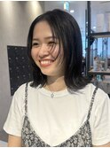 顔まわりレイヤーとミディアム