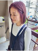 ラベンダーピンク/ケアブリーチハイトーンタッセルボブ/ミニボブ