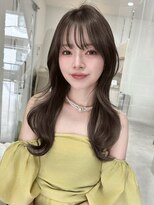 グロー 大宮(GLROW) レイヤーカット顔まわり前髪矯正オリーブベージュharuhi