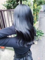 アソビ 表参道(ASOBI) ブリーチなしダブルカラー ブルーブラック