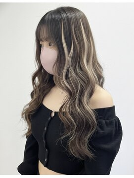 エクステ×コントラストハイライト