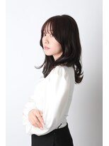 ミシェリー(misherry)&nbsp;韓国風セミロングくびれレイヤー/レイヤーカット/くびれ巻き