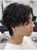 サーフカールメンズサロンニュアンスパーマフェザーパーマ眉毛