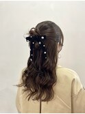 ハーフアップアレンジ