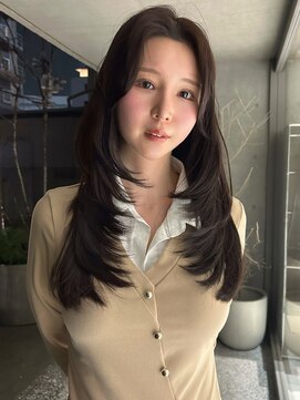 フィルムス 大阪本町(FILMS) ニュアンスウルフ/ミルクティーベージュ/韓国巻き/顔周りカット