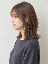 ベルス(bellus)&nbsp;秋冬モカベージュ×顔周りレイヤーミディアム 20代　30代　40代