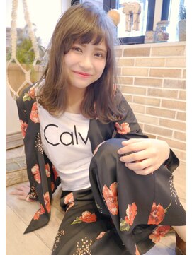 アジュール(hair&make AZURE) グレージュ×こなれミディ