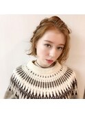 ハーフアップ　×　ボブ　×ヘアアレンジ