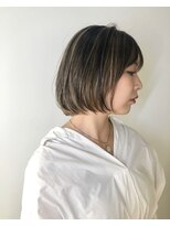 ロニカ 銀座(LOuNICA)&nbsp;ハイライト　アッシュ　ベージュ　ナチュラルボブ