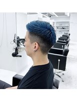 バージョン(Ver.)&nbsp;メンズオールバックショート × インディゴブルー