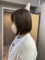 レポゼ 日本橋室町(Repose)&nbsp;イメチェン/チェリーブラウン/ノースタイリング　前下がりボブ
