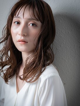 カバーヘア 上尾西口店(COVER HAIR) グレージュカラーくせ毛風抜け感こなれミディw上尾20代30代40代