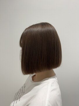 ビューバイネオリーブ 用賀店(Beau'r by neolive) グレージュカラーボブウルフ黒髪ココアベージュ