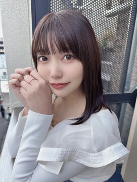 サロンドミルク 原宿(salon de MiLK) 【salon de MiLK 原宿】顔まわり小顔カット×アッシュベージュ