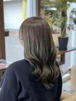 ジッピー ヘアーコレクション 10代20代　グラデーションカラー　オリーブ