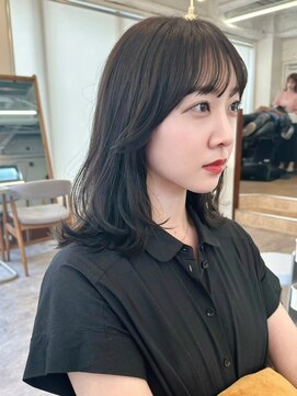 ポーチバイハニー オモテサンドウ(PORCH by HONEY omotesando) 大人可愛い20代30代40代簡単ロブミディ×地毛風ダークグレージュ