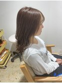 ウルフ/ピンクベージュ/インナーグレージュ/ブラウン