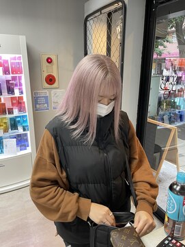 ヘアスタジオワン 藤沢店(HAIR STUDIO ONE) 薄ピンク