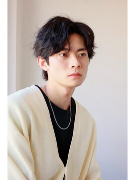 ソイクフ(SOY KUFU) MEN’S HAIR マッシュパーマアッシュブラックカルマパーマ