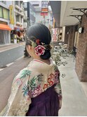 タイトシニヨンヘア 袴着付け