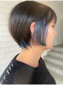 ショート×インナーカラーBlue【滝野】