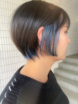 シェル(SHEL+L) ショート×インナーカラーBlue【滝野】