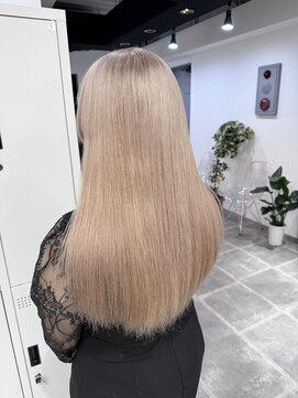 ペレ 栄店(PELE) デザインカラー/レイヤーカット/ウェットヘア/オリーブベージュ