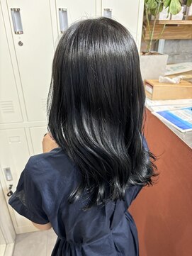 イオエ(ioe) 黒髪/ボブルフ/ネビージュ/小顔/ワンレン/髪質改善/グレージュ