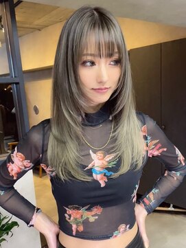 サニー 渋谷(SUNNY) レイヤーカット、バレイヤージュ、ハイライト、グレージュ