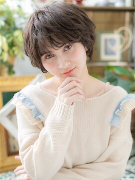 カバーヘア ブリス 志木南口駅前店(COVER HAIR bliss) グレージュカラーくせ毛風小顔ボブショートh3志木20代30代40代