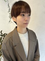 トレヘアー(tRe hair)&nbsp;ショートカット　顔まわり　ブラウンカラー