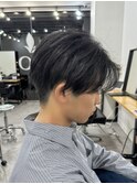 モテる黒髪ネープレスショート束感モテ髪ワックスなしマッシュ