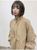 オリーブボブ×顔まわりレイヤー