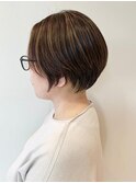 ナチュラルハイライト×白髪ぼかし