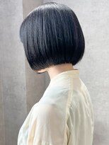 ミニボブ　あごライン切りっぱなしボブ　髪質改善　表参道