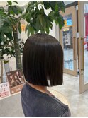 髪質改善縮毛矯正×きりっぱなしボブ