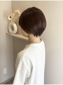 ショートヘア×レッドブラウン◎