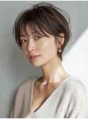 ミセスショート×白髪ぼかしカラー30代40代50代60代