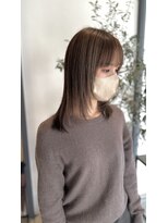 ケーツー 谷町(K-two)&nbsp;顔周りレイヤーミディアム＆髪質改善ストレート*美髪ストレート