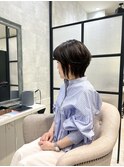 白髪ぼかし/白髪改善カラー/ショート/透明感カラー/脱白髪染め