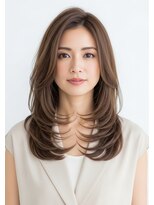 ライフイズモーメント 浜松富塚店(Life is...Moment)&nbsp;ブラウンベージュ×レイヤーカット
