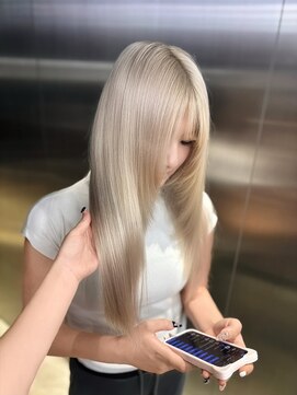 ペレ 原宿(PELE) ワンホンレイヤーミルクティーブロンドダークブルー原宿