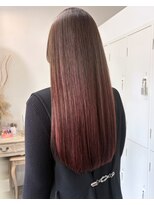 ロッカヘアエジェ(ROCCA hair eje.) ダークパープルシルクストレート×チェリーブラウン