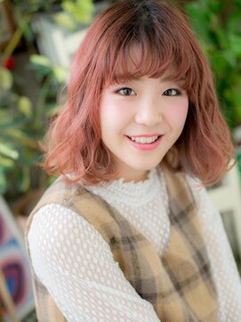 カバーヘア イヴ 戸頭店(COVER HAIR EVE) *EVE戸頭*個性的カラー★前下がりふわミディｂ