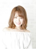 前髪/マチルダボブ/ピンクベージュ/インナーグレージュ/銀座