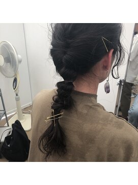 ヘアーエスクールフェイス(hair S. COEUR face) 大人かわいい編みおろしスタイル/ブラウン系カラー